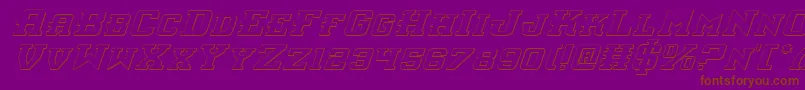 Police InterceptorShadowItalic – polices brunes sur fond violet