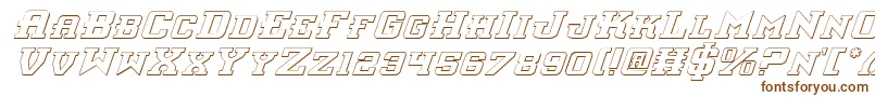 InterceptorShadowItalic Font – Brown Fonts on White Background