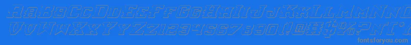 Шрифт InterceptorShadowItalic – серые шрифты на синем фоне