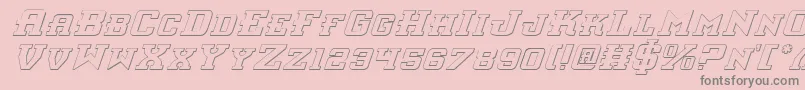 InterceptorShadowItalic-Schriftart – Graue Schriften auf rosa Hintergrund