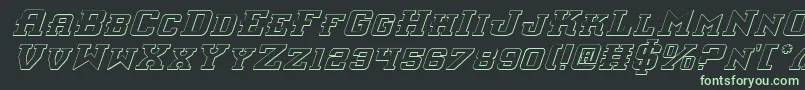 InterceptorShadowItalic Font – Green Fonts on Black Background