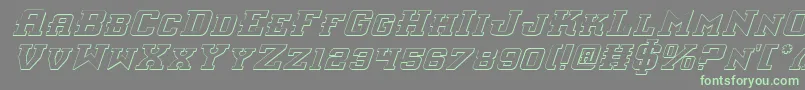 InterceptorShadowItalic Font – Green Fonts on Gray Background