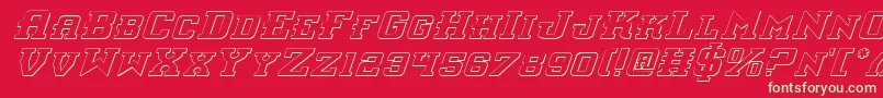 InterceptorShadowItalic Font – Green Fonts on Red Background