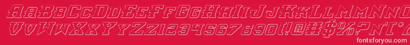 InterceptorShadowItalic Font – Pink Fonts on Red Background