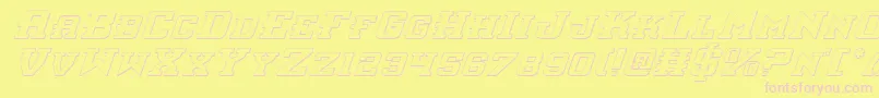 InterceptorShadowItalic Font – Pink Fonts on Yellow Background