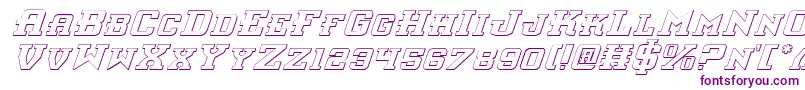 InterceptorShadowItalic Font – Purple Fonts on White Background