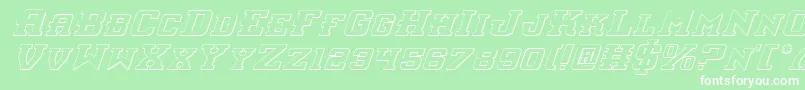 InterceptorShadowItalic Font – White Fonts on Green Background