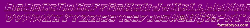 InterceptorShadowItalic Font – Yellow Fonts on Purple Background