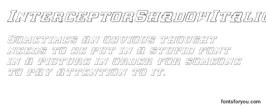 InterceptorShadowItalic Font