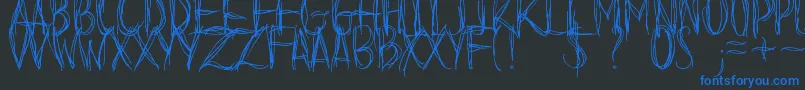 BeforeIFallDemo Font – Blue Fonts on Black Background