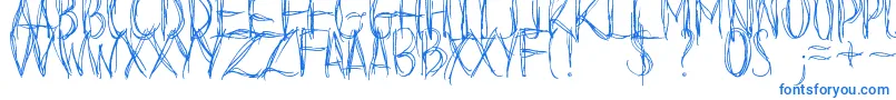 BeforeIFallDemo-Schriftart – Blaue Schriften