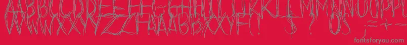 BeforeIFallDemo Font – Gray Fonts on Red Background