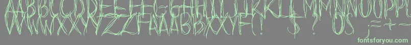 BeforeIFallDemo Font – Green Fonts on Gray Background