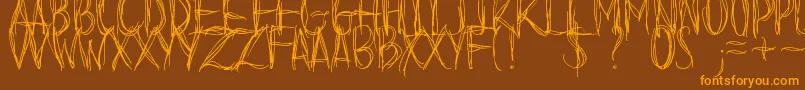 BeforeIFallDemo Font – Orange Fonts on Brown Background