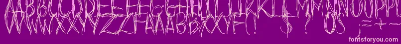 BeforeIFallDemo Font – Pink Fonts on Purple Background