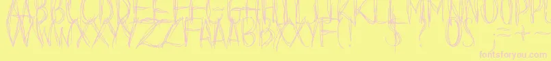 BeforeIFallDemo Font – Pink Fonts on Yellow Background