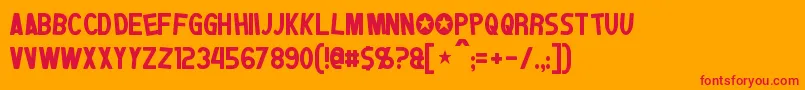 Jumpman Font – Red Fonts on Orange Background