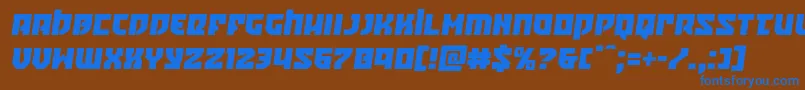 Crazyivansemital Font – Blue Fonts on Brown Background