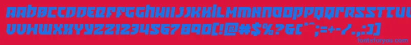 Crazyivansemital Font – Blue Fonts on Red Background