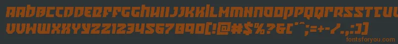 Crazyivansemital-fontti – ruskeat fontit mustalla taustalla