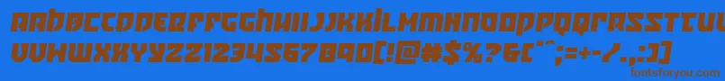 Crazyivansemital Font – Brown Fonts on Blue Background