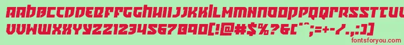 Crazyivansemital-Schriftart – Rote Schriften auf grünem Hintergrund