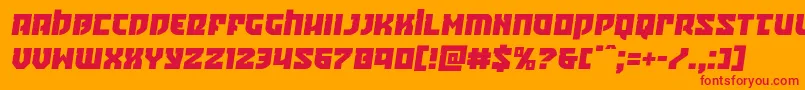 フォントCrazyivansemital – オレンジの背景に赤い文字