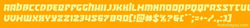 Crazyivansemital Font – Yellow Fonts on Orange Background