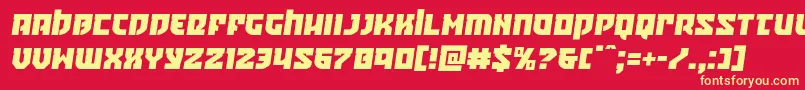 Crazyivansemital Font – Yellow Fonts on Red Background