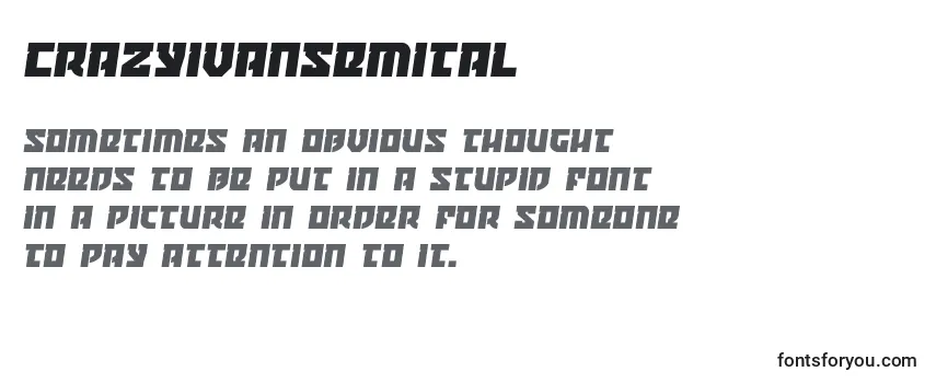 Review of the Crazyivansemital Font