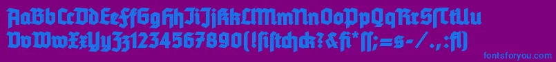 TannenbergBold Font – Blue Fonts on Purple Background