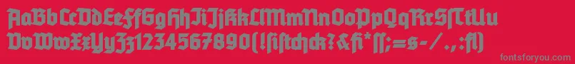 TannenbergBold Font – Gray Fonts on Red Background