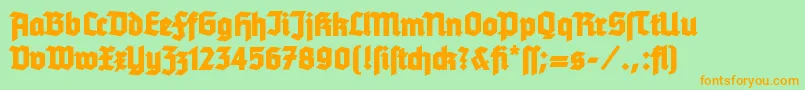 TannenbergBold Font – Orange Fonts on Green Background