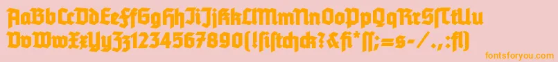 TannenbergBold Font – Orange Fonts on Pink Background