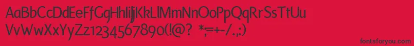 Laser Font – Black Fonts on Red Background