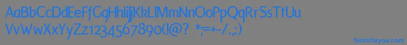Laser Font – Blue Fonts on Gray Background