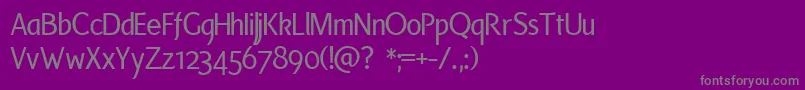 Laser Font – Gray Fonts on Purple Background
