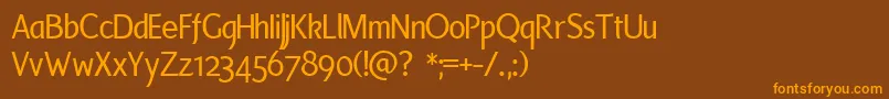 Laser Font – Orange Fonts on Brown Background
