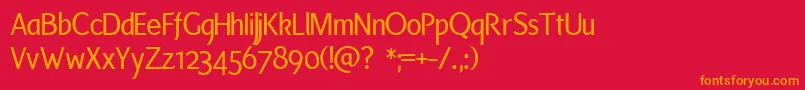 Laser Font – Orange Fonts on Red Background