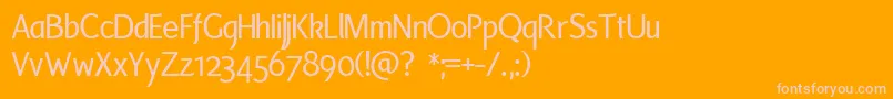 Laser Font – Pink Fonts on Orange Background