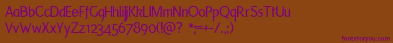 Laser Font – Purple Fonts on Brown Background