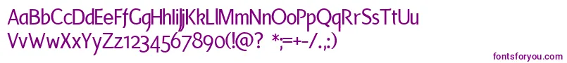 Laser Font – Purple Fonts on White Background