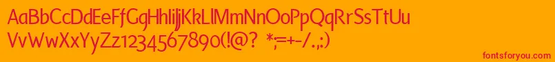 Laser Font – Red Fonts on Orange Background
