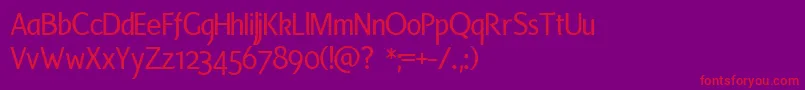 Laser Font – Red Fonts on Purple Background
