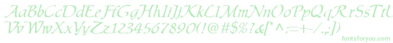 Chauser Font – Green Fonts on White Background