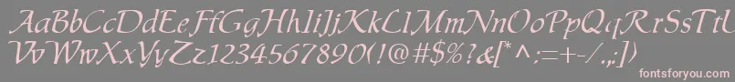 Chauser Font – Pink Fonts on Gray Background