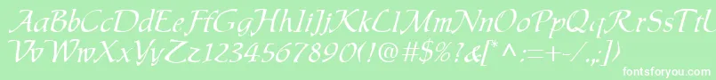 Chauser Font – White Fonts on Green Background