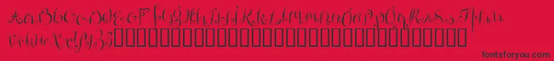 HousemaidAlternate Font – Black Fonts on Red Background