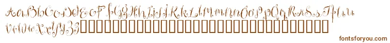 HousemaidAlternate Font – Brown Fonts on White Background