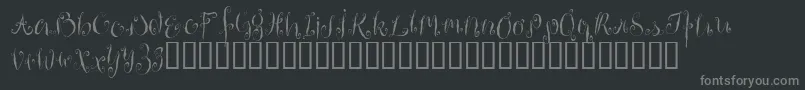 HousemaidAlternate Font – Gray Fonts on Black Background